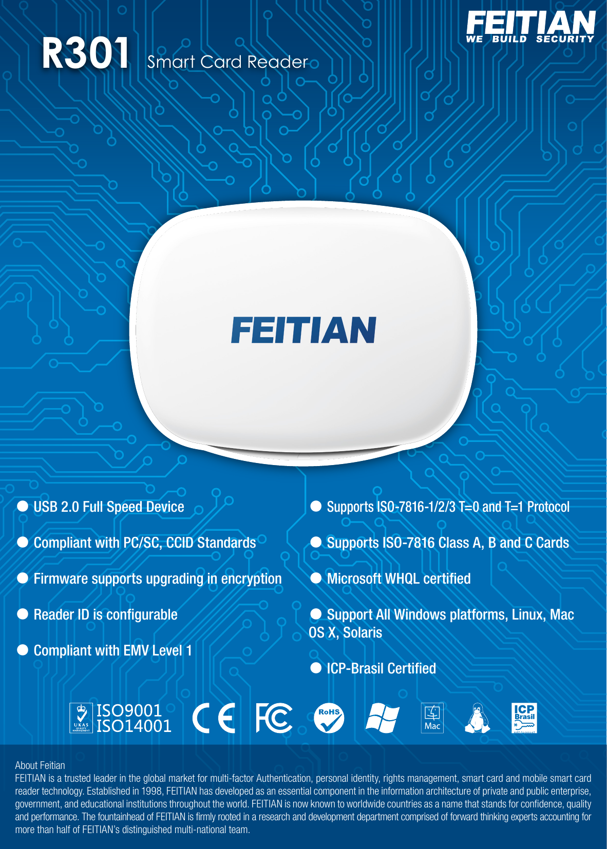 CertDigital Feitian-Cititor card sanatate